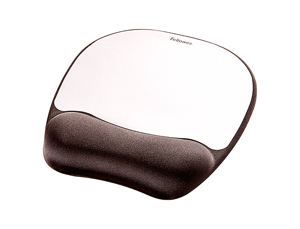 ALFOMBRILLA PARA RATON FELLOWES CON REPOSAMUECAS DE ESPUMA MEMORY FOAM PLATA 230X196X20 MM