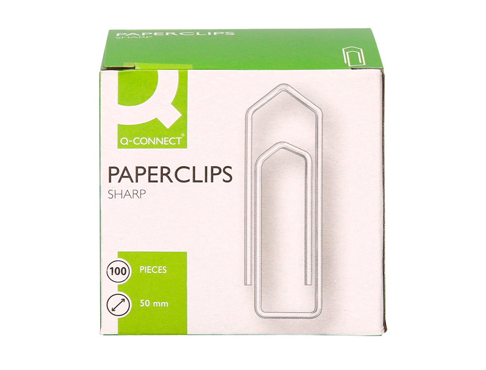 CLIPS NIQUELADOS Q-CONNECT N4 50 MM CAJA DE 100 UNIDADES