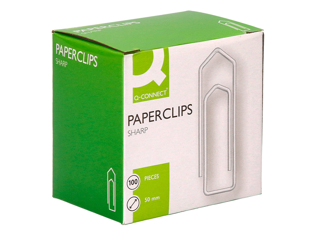 CLIPS NIQUELADOS Q-CONNECT N4 50 MM CAJA DE 100 UNIDADES