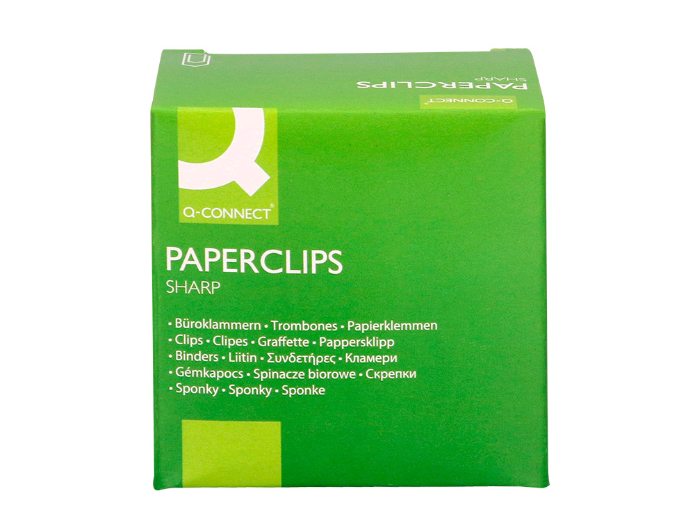 CLIPS NIQUELADOS Q-CONNECT N4 50 MM CAJA DE 100 UNIDADES