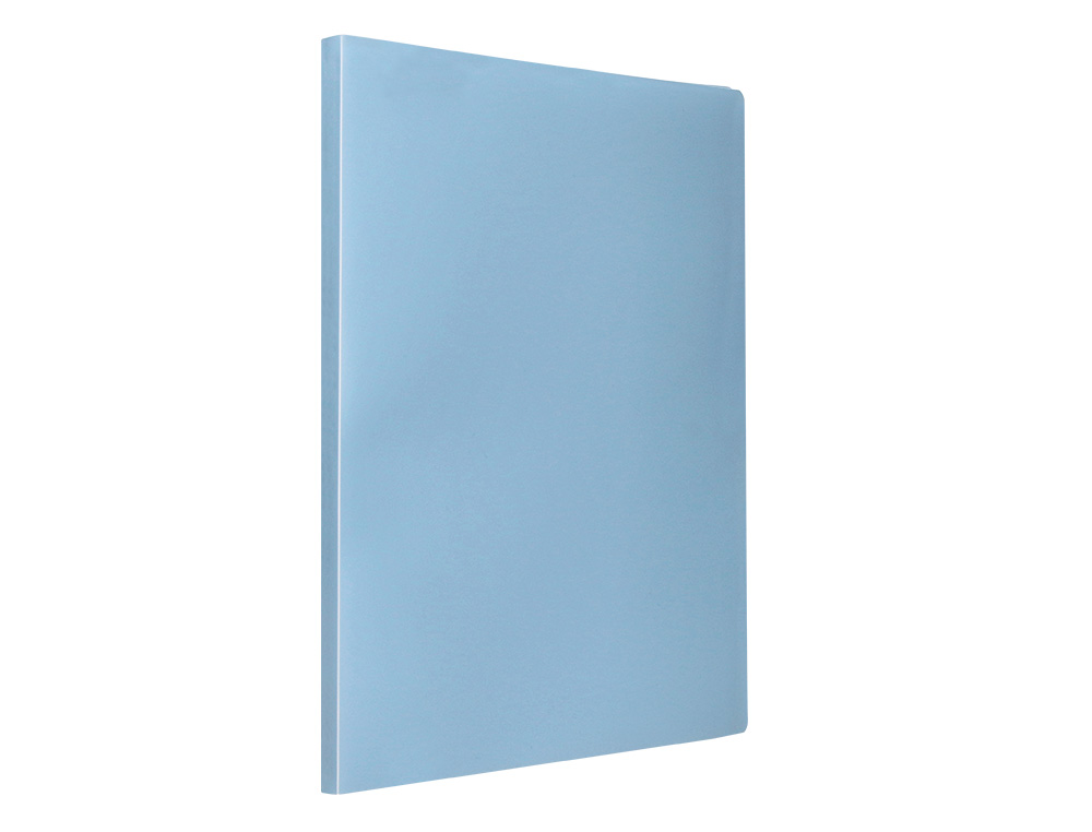 CARPETA LIDERPAPEL ESCAPARATE 60 FUNDAS POLIPROPILENO DIN A4 CELESTE OPACO