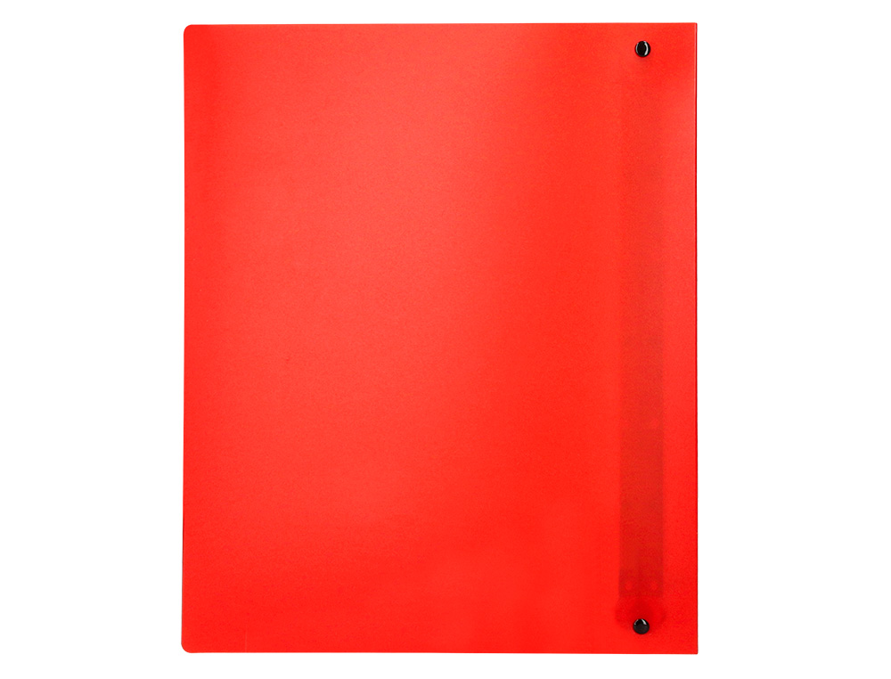 CARPETA LIDERPAPEL 4 ANILLAS MIXTAS 40 MM POLIPROPILENO DIN A4 ROJO TRANSLUCIDO