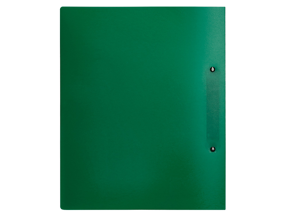 CARPETA LIDERPAPEL CANGURO 2 ANILLAS 40 MM MIXTAS POLIPROPILENO DIN A4 VERDE TRANSLICUDO