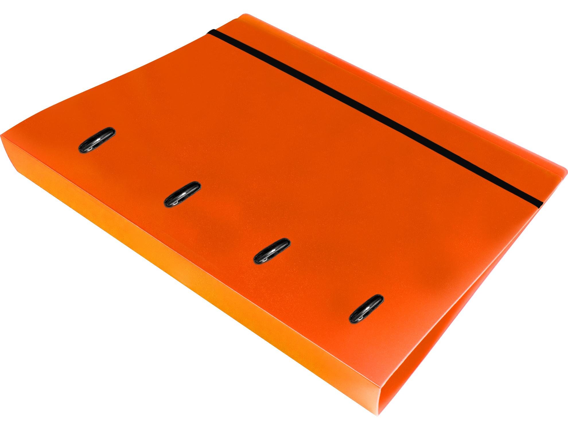 CARPETA CON RECAMBIO LIDERPAPEL A4 CUADRO 5MM 100 HOJAS 80G POLIPROPILENO 4 ANILLAS 40MM NARANJA FLUOR