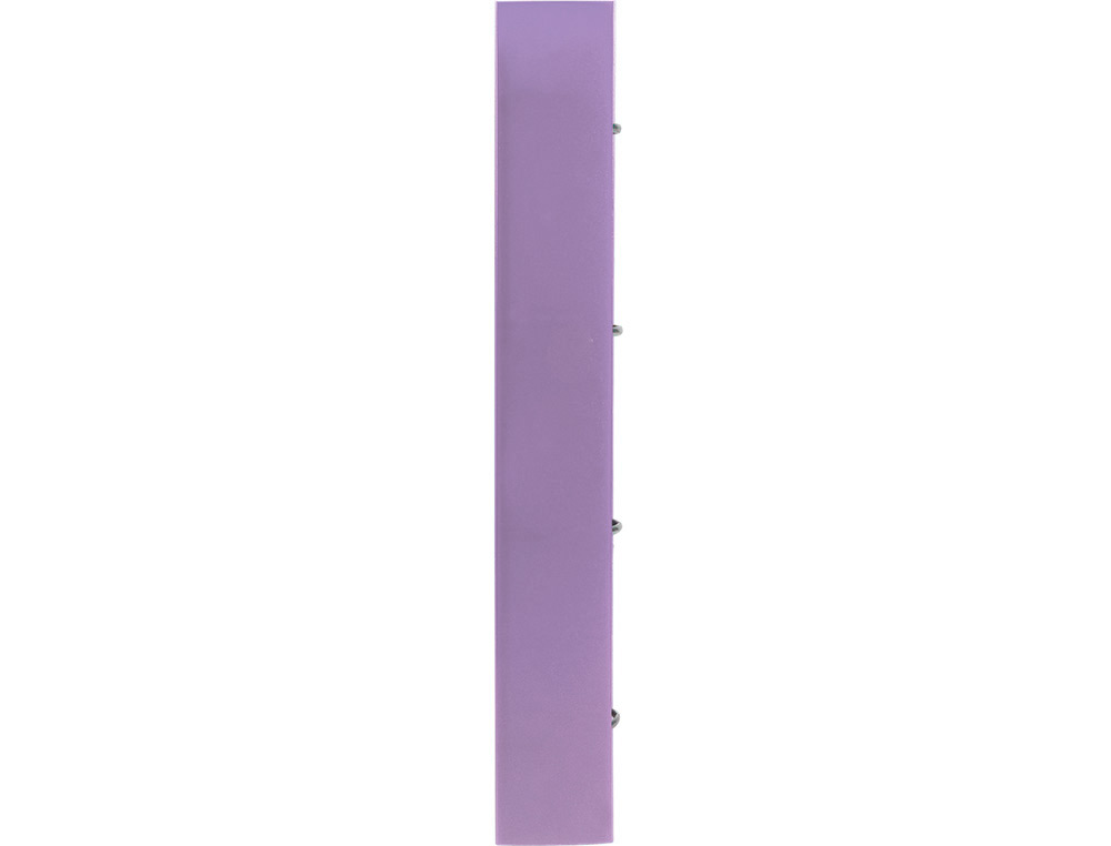 CARPETA CON RECAMBIO LIDERPAPEL A4 CUADRO 5MM 100 HOJAS 80G POLIPROPILENO 4 ANILLAS 40MM LAVANDA OPACO