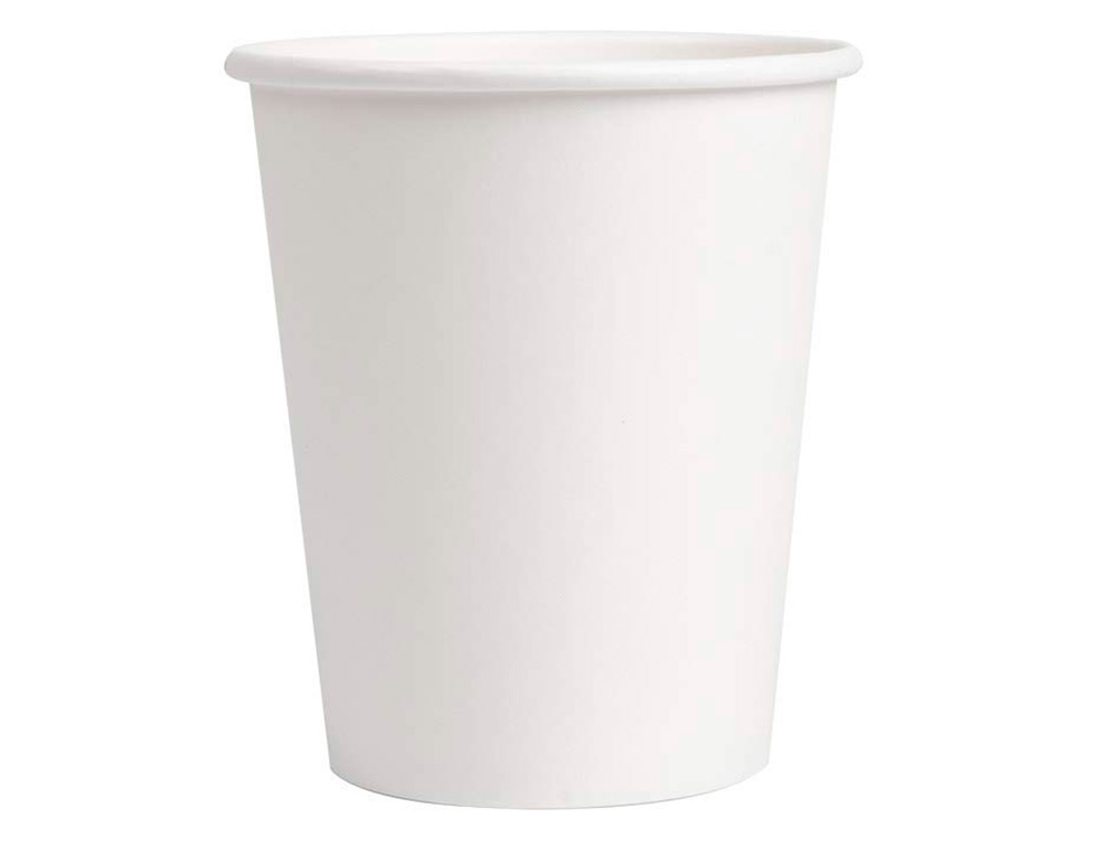VASO DE CARTON BIODEGRADABLE BLANCO 200 ML PAQUETE DE 50 UNIDADES