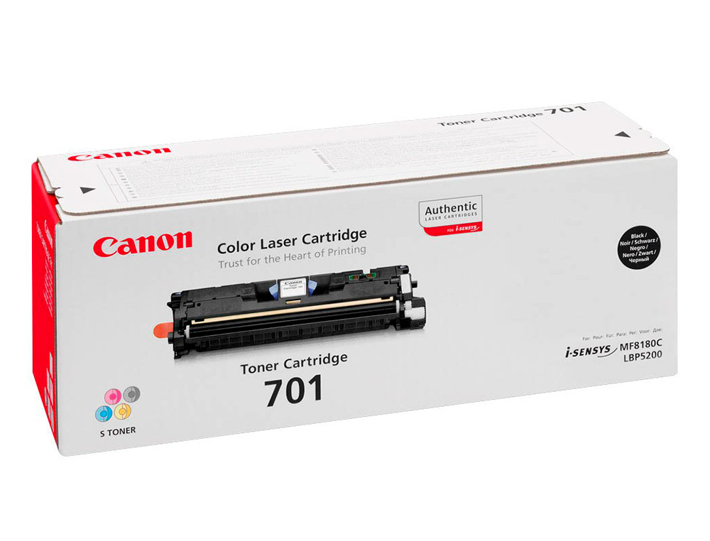 TONER CANON 701BK LBP5200 MF8100 MF8180 NEGRO