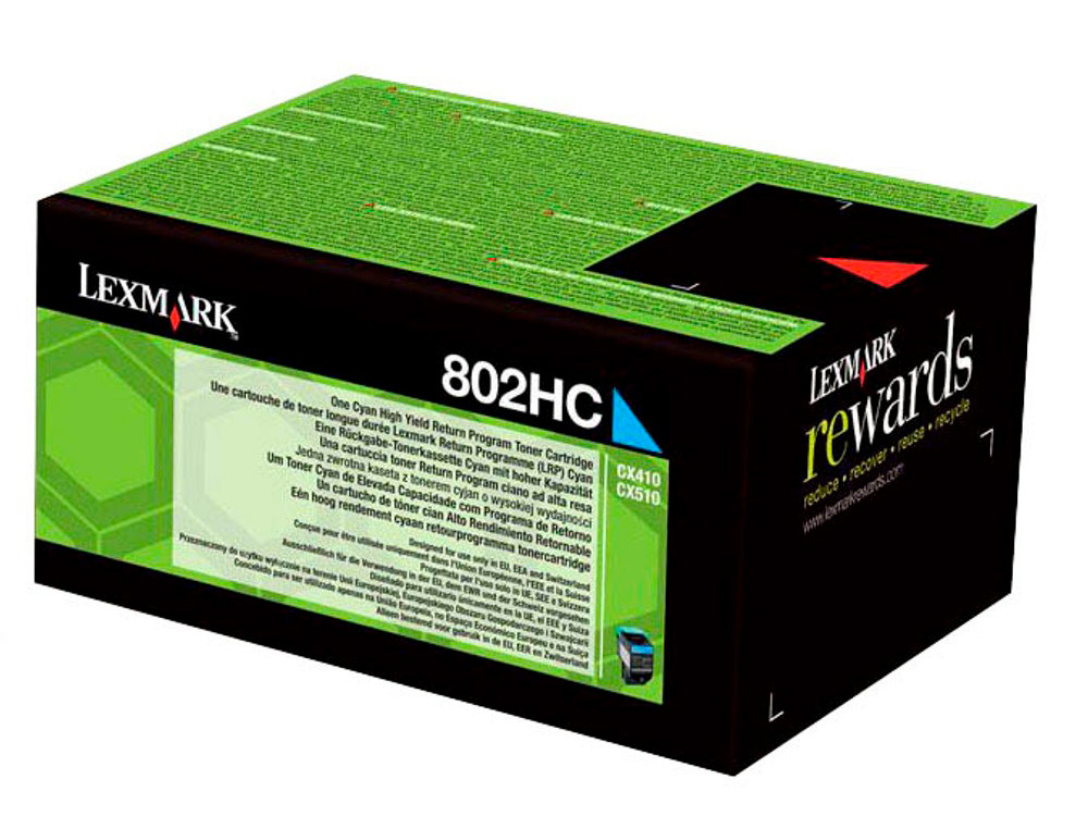 TONER LASER LEXMARK 80C2HCE CIAN 3000 PAGINAS