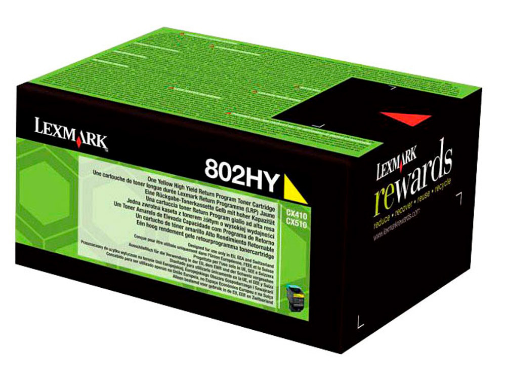 TONER LASER LEXMARK 80C2HYE AMARILLO 3000 PAGINAS