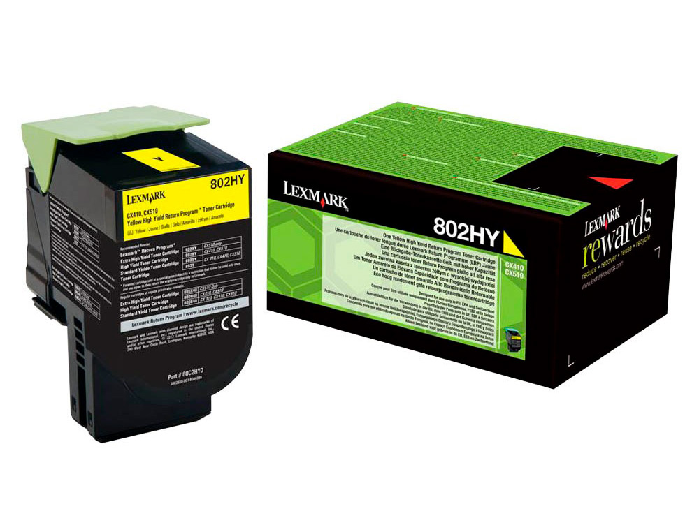 TONER LASER LEXMARK 80C2HYE AMARILLO 3000 PAGINAS