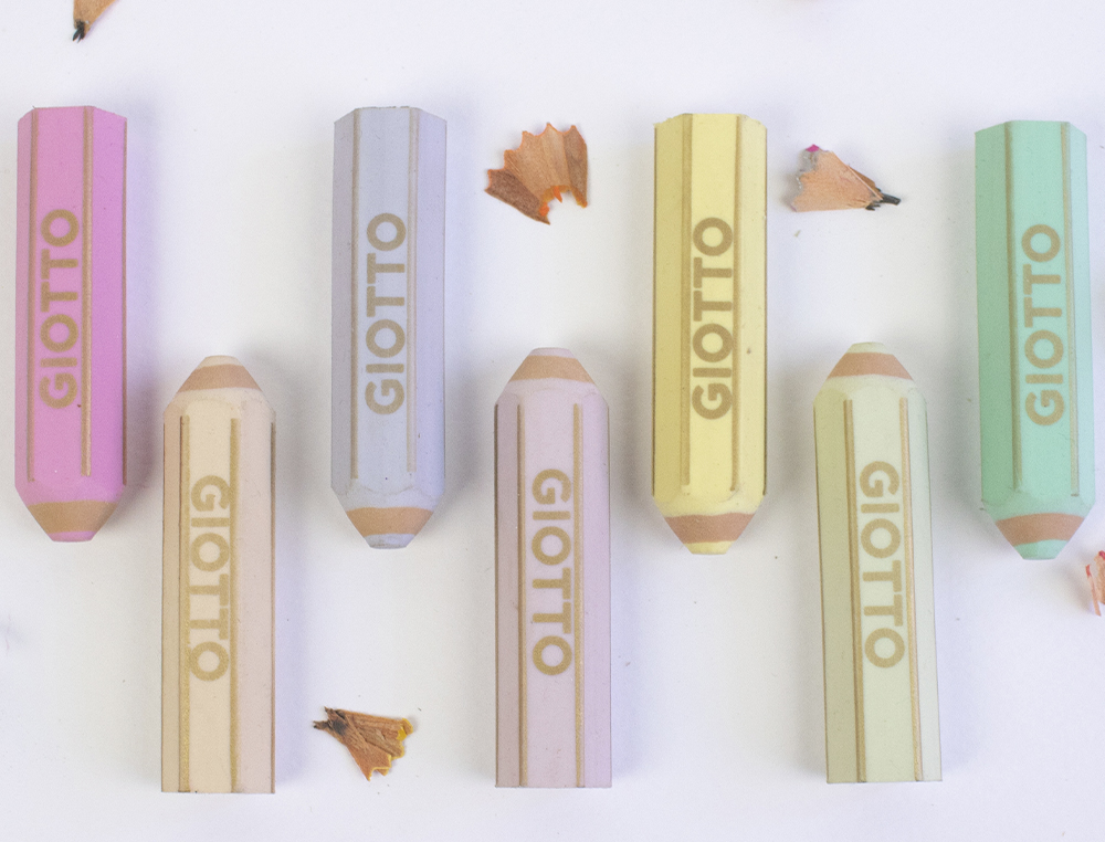 GOMA DE BORRAR GIOTTO HAPPY GOMMA PASTEL FORMA DE LAPIZ