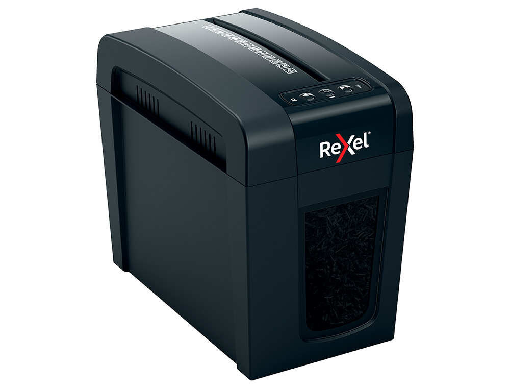 DESTRUCTORA DE DOCUMENTOS REXEL SECURE X6-SL CAPACIDAD 6 HOJAS PARTICULAS DESTRUYE GRAPAS Y CLIPS