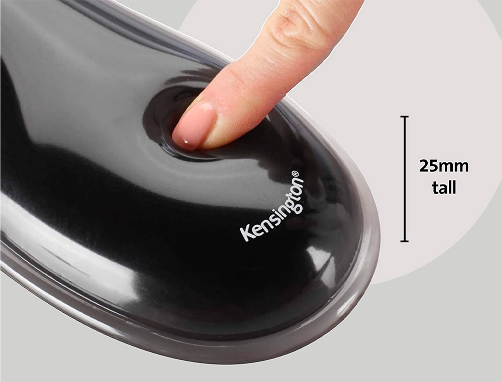 REPOSAMUECAS KENSINGTON DUO GEL TECLADO COLOR NEGRO/ROJO 240X182X25 MM