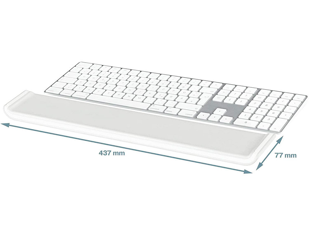 REPOSAMUÑECAS LEITZ ERGO COSY PARA TECLADO AJUSTABLE COLOR GRIS