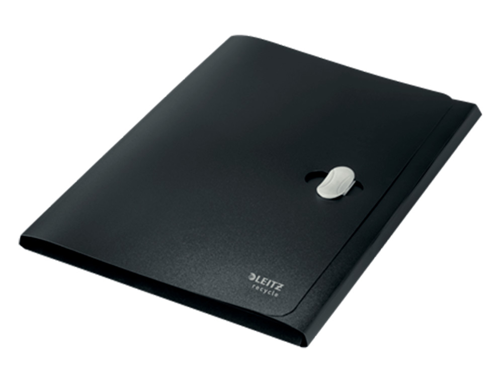 CARPETA LEITZ RECYCLE GOMAS TRES SOLAPAS DIN A4 POLIPROPILENO NEGRO