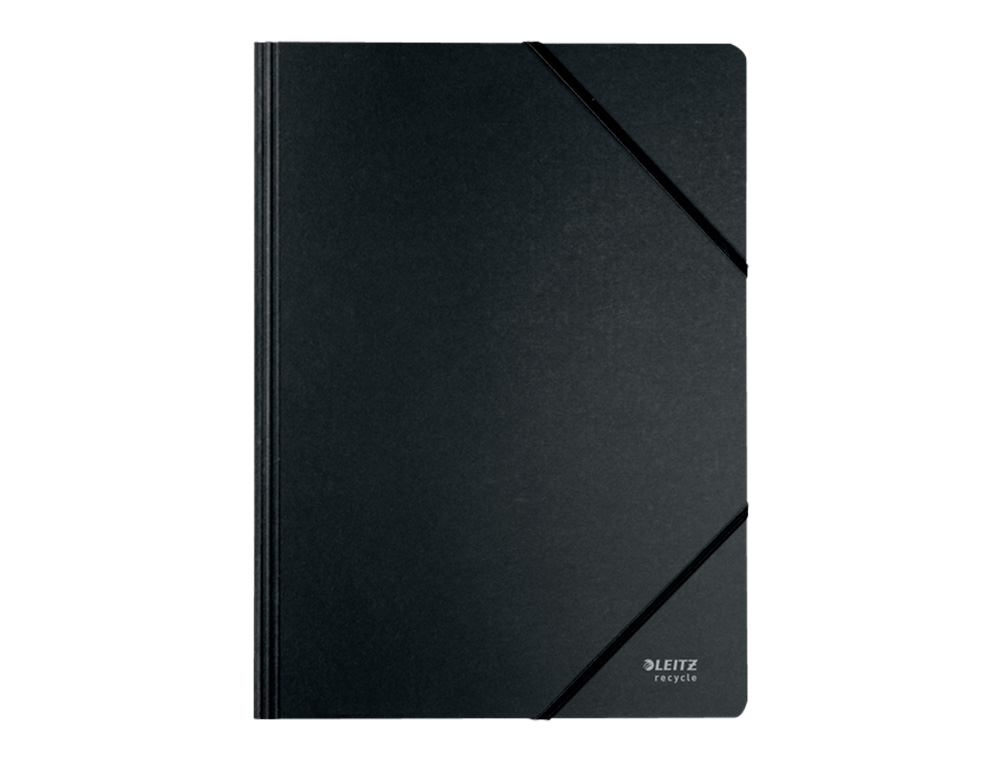 CARPETA LEITZ RECYCLE GOMAS DIN A4 CARTON RECICLABE 100% NEGRO