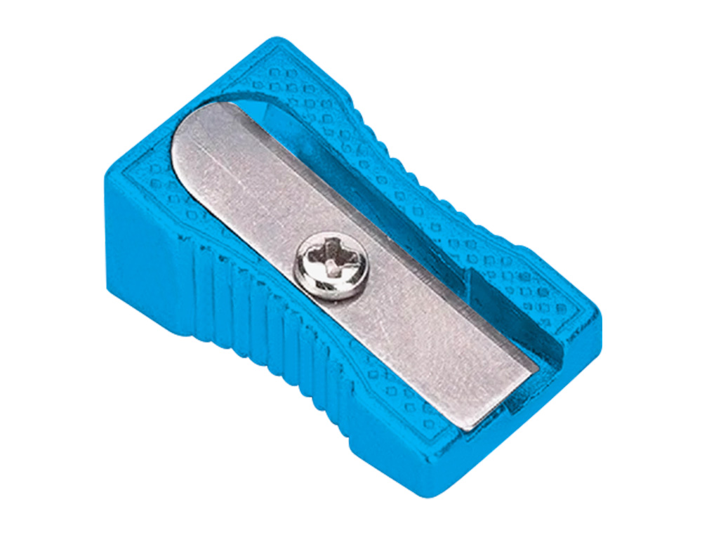 SACAPUNTAS LIDERPAPEL METALICO CUA 1 USO COLOR AZUL