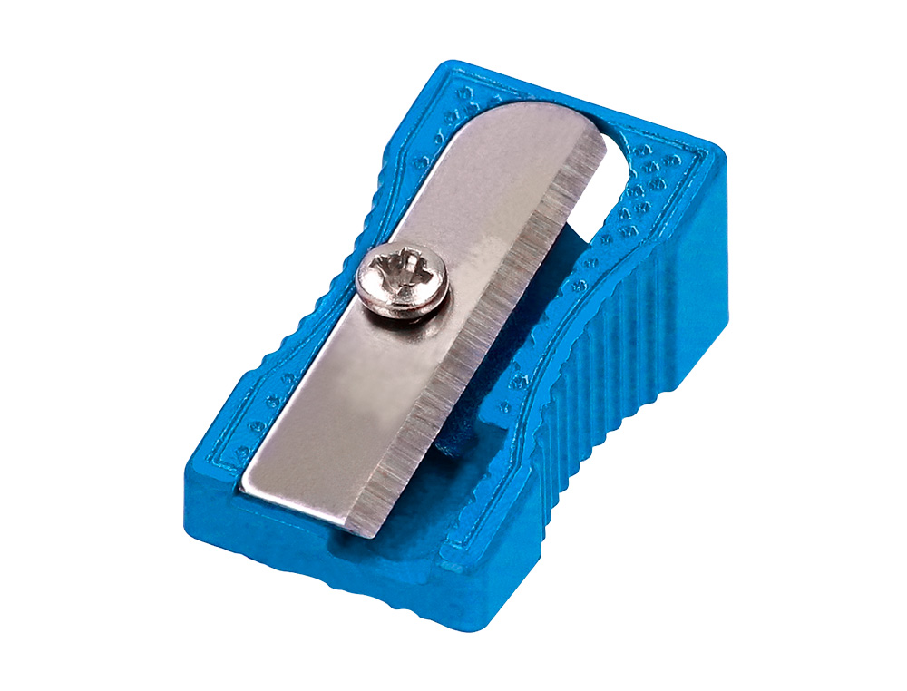 SACAPUNTAS LIDERPAPEL METALICO CUA 1 USO COLOR AZUL