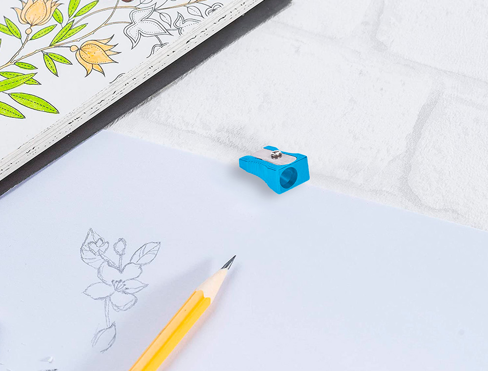 SACAPUNTAS LIDERPAPEL METALICO CUA 1 USO COLOR AZUL