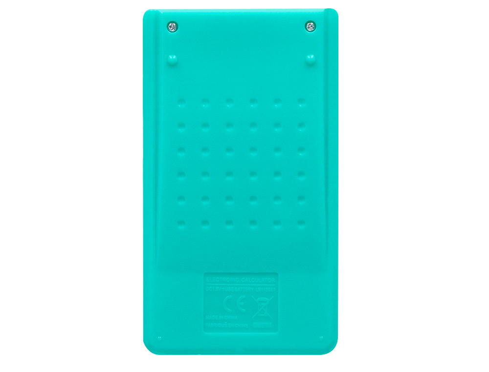 CALCULADORA LIDERPAPEL BOLSILLO XF13 8 DIGITOS SOLAR Y PILAS COLOR VERDE 115X65X8 MM