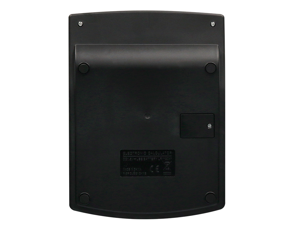 CALCULADORA LIDERPAPEL SOBREMESA XF27 12 DIGITOS TASAS SOLAR Y PILAS COLOR NEGRO 155X115X25 MM