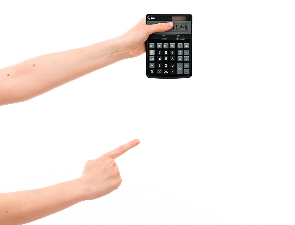 CALCULADORA LIDERPAPEL SOBREMESA XF31 14 DIGITOS SOLAR Y PILAS COLOR NEGRO 170X122X35 MM