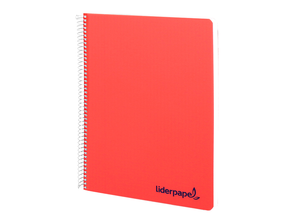 CUADERNO ESPIRAL LIDERPAPEL A5 WONDER TAPA PLASTICO 80H 90GR CUADRO 5MM CON MARGEN COLORES SURTIDOS