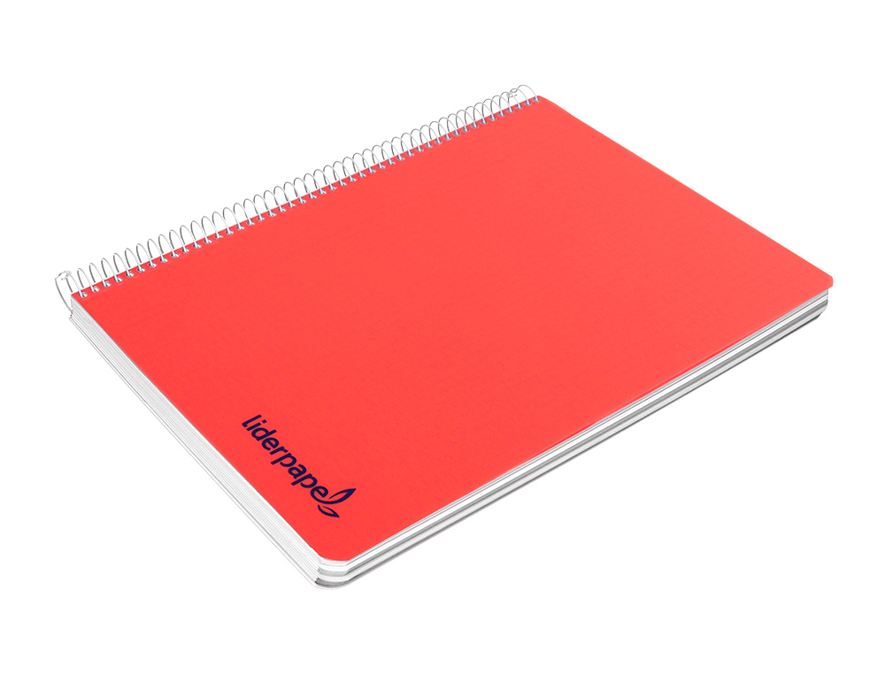 CUADERNO ESPIRAL LIDERPAPEL A5 WONDER TAPA PLASTICO 80H 90GR CUADRO 5MM CON MARGEN COLORES SURTIDOS