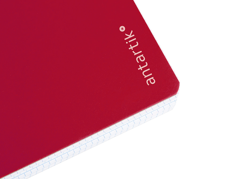 CUADERNO ESPIRAL ANTARTIK A4 MICRO TAPA DURA 80H 100GR CUADRO 5MM SIN BANDA4 TALADROS COLOR FRAMBUESA
