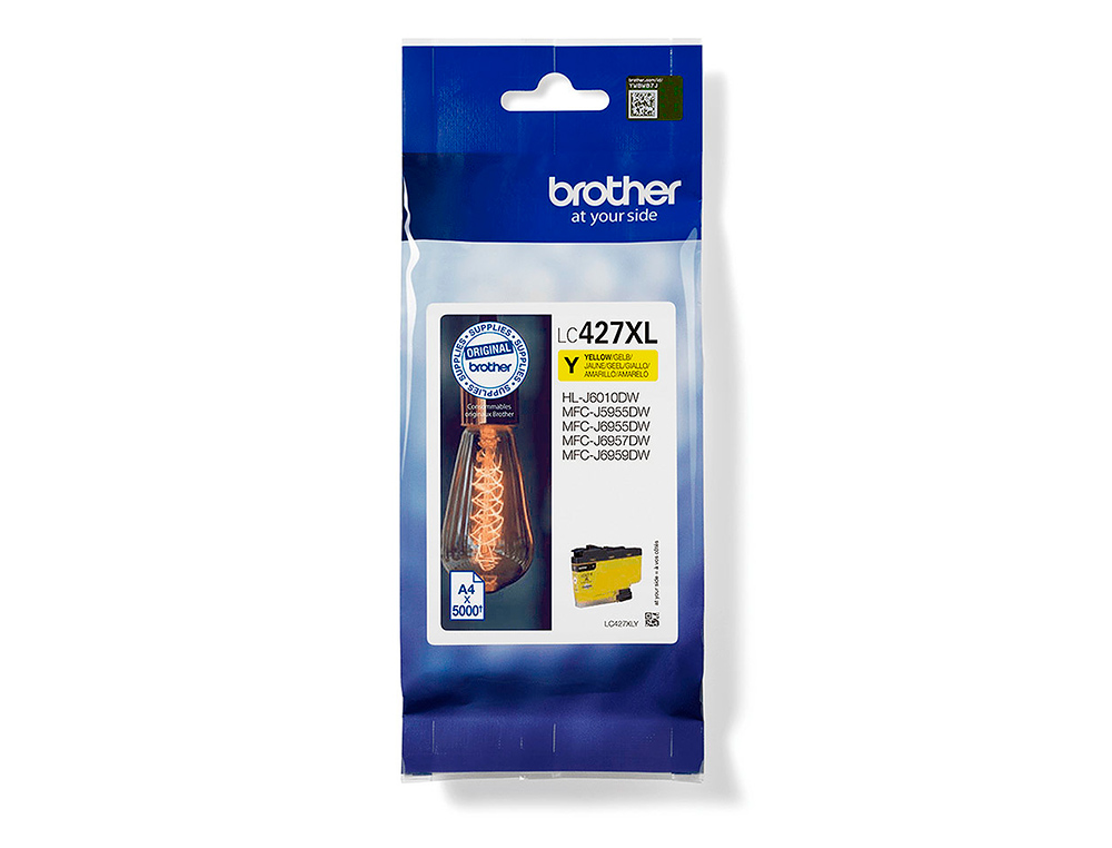 INK-JET BROTHER LC427XLY MFCJ5955DW / 6955DW ALTA CAPACIDAD AMARILLO 5000 PAGINAS
