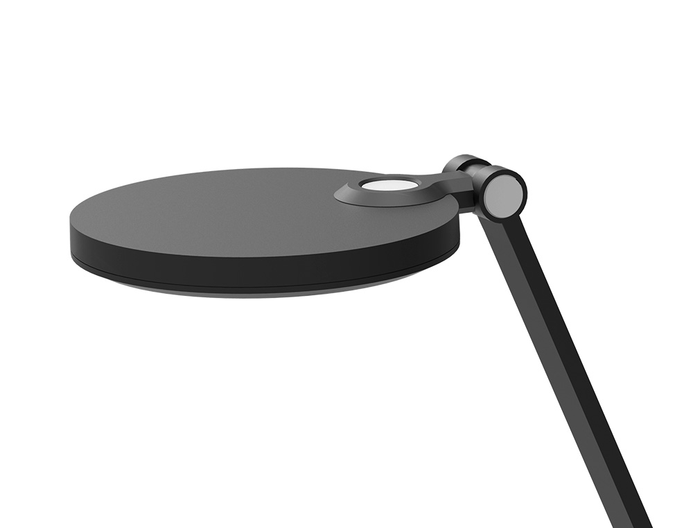 LAMPARA DE ESCRITORIO Q-CONNECT LED 7W 500 LM BRILLO REGULABLE 3 NIVELES CABEZA Y BRAZO ORIENTABLE NEGRO