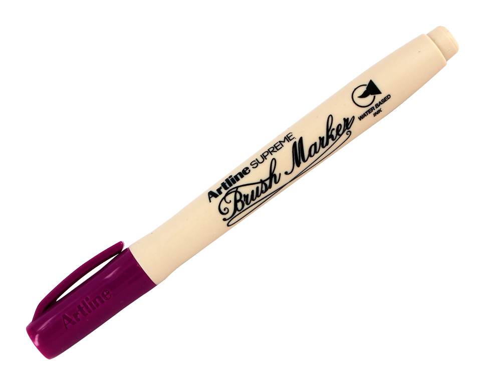ROTULADOR ARTLINE SUPREME BRUSH EPFS PINTURA BASE DE AGUA PUNTA TIPO PINCEL TRAZO FINO MAGENTA