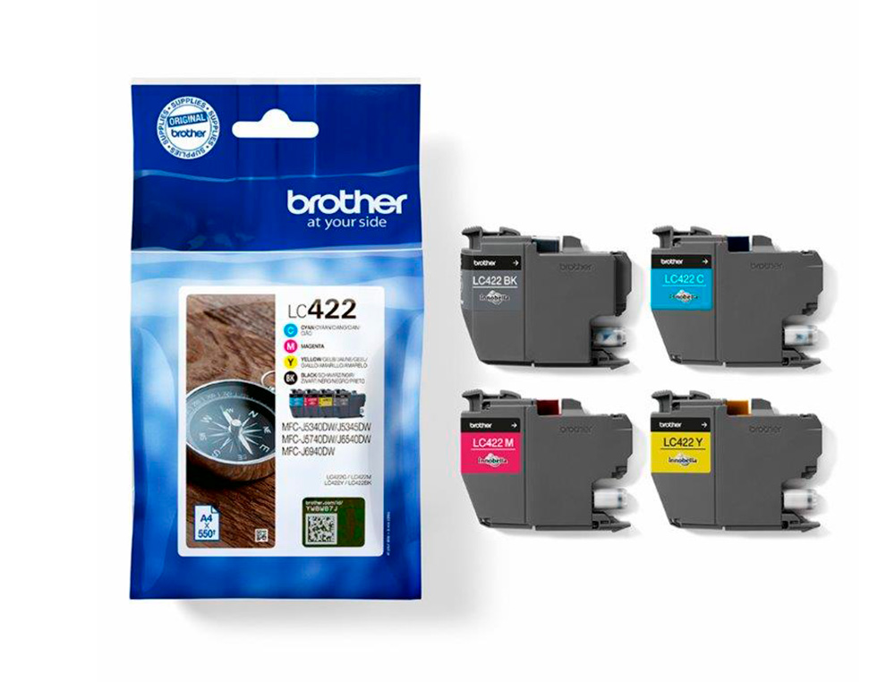 INK-JET BROTHER LC-422VAL MFC-J5340DW / MFC-J5740DW / MFC-J6540DW / MFC-J6940DW 550 PAGINAS NEGRO 500 PAGINAS