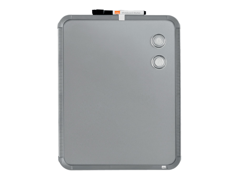 PIZARRA NOBO MAGNETICA PARA EL HOGAR ACERO MARCO SLIM PLATA 280X360 MM