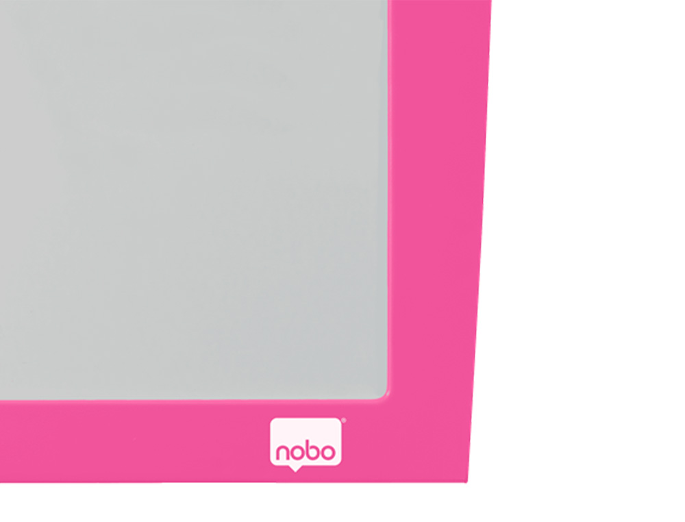 PIZARRA BLANCA NOBO MAGNETICA MARCO FUCSIA 430X585 MM