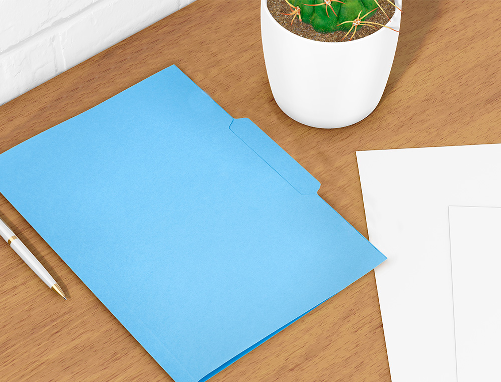 SUBCARPETA CARTULINA LIDERPAPEL FOLIO PESTAA CENTRAL 240G/M2 AZUL
