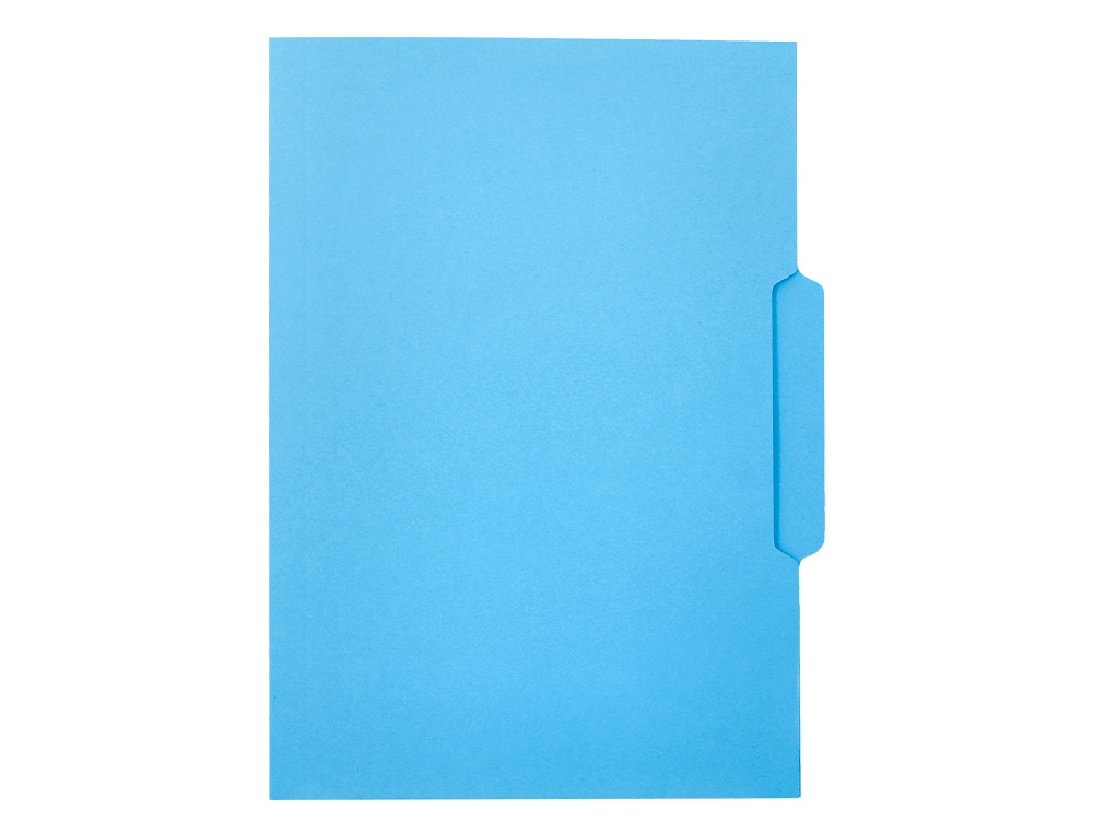 SUBCARPETA CARTULINA LIDERPAPEL FOLIO PESTAA CENTRAL 240G/M2 AZUL