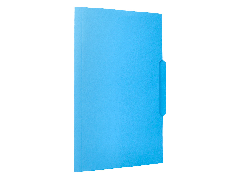 SUBCARPETA CARTULINA LIDERPAPEL FOLIO PESTAA CENTRAL 240G/M2 AZUL