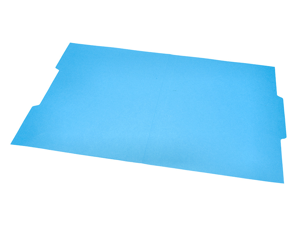 SUBCARPETA CARTULINA LIDERPAPEL FOLIO PESTAA CENTRAL 240G/M2 AZUL