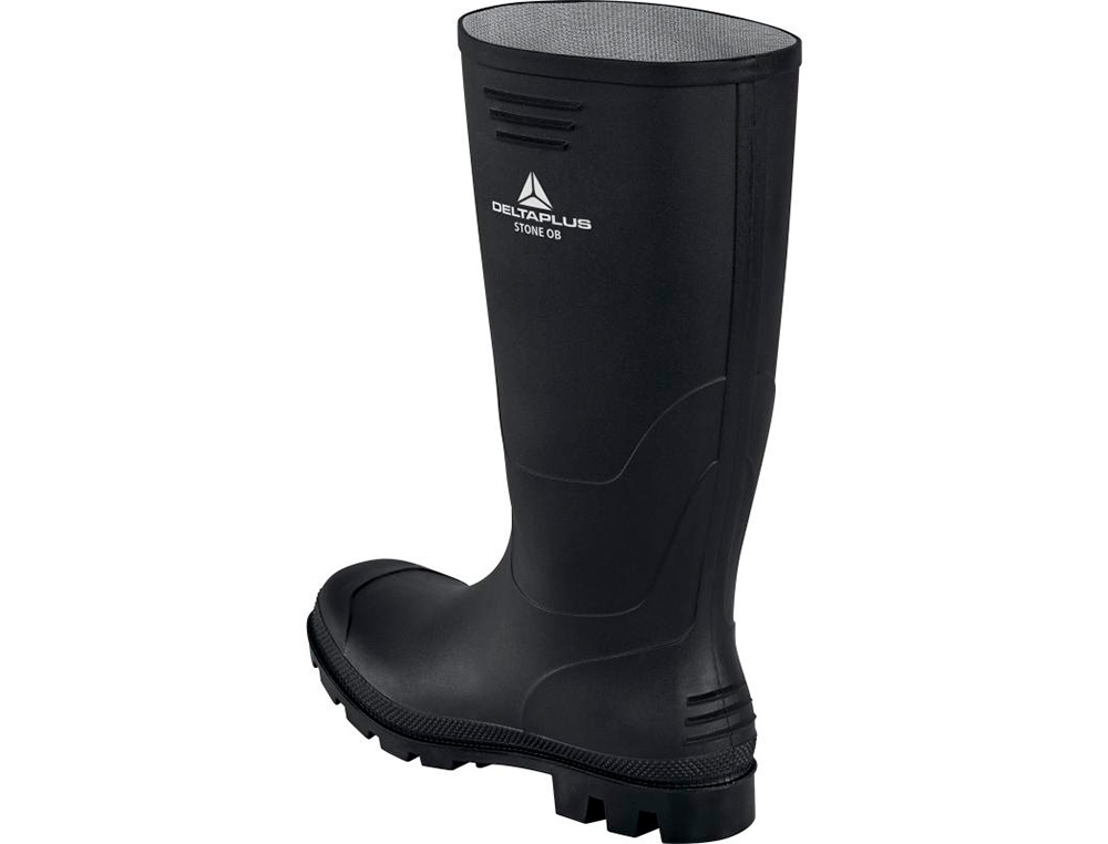 BOTAS DELTAPLUS DE SEGURIDAD STONE PVC NEGRO SUELA DE TACOS TALLA 39