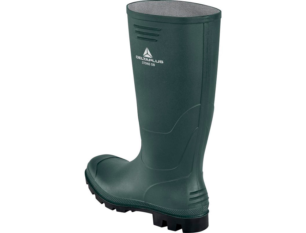 BOTAS DELTAPLUS DE SEGURIDAD STONE PVC VERDE SUELA DE TACOS TALLA 46