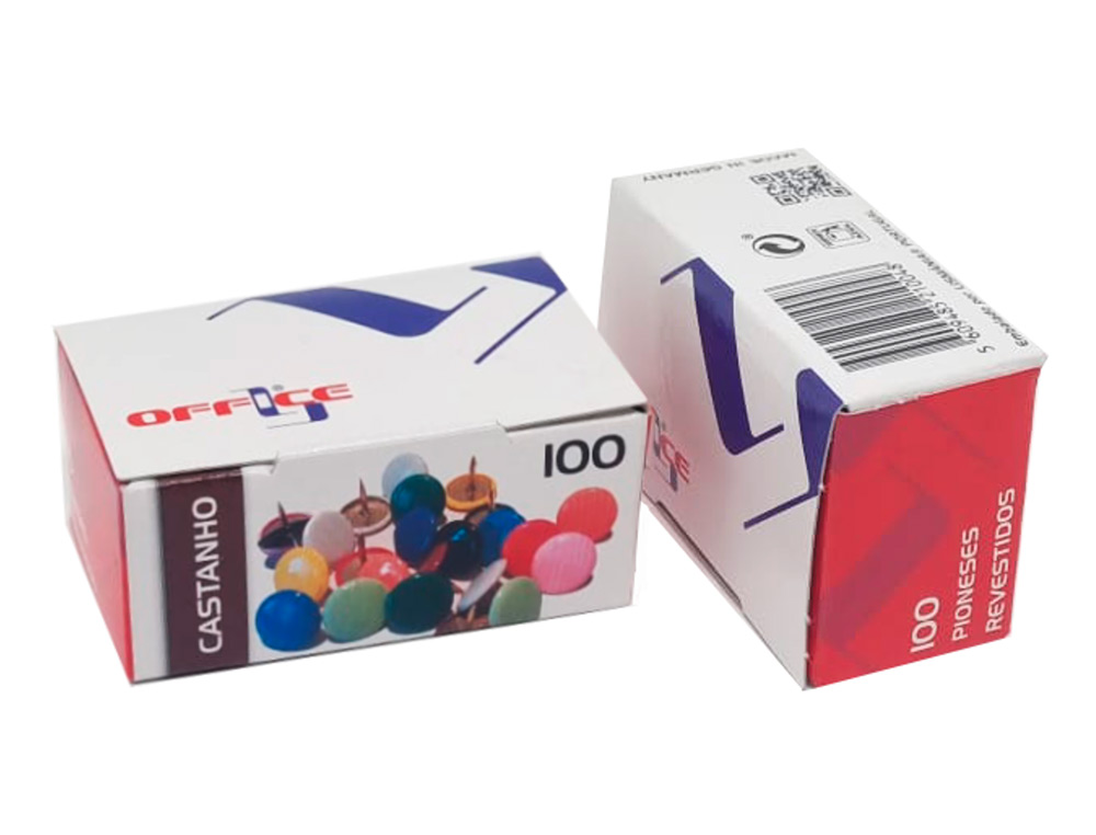 CHINCHETA LISMANIA OFFICE COLOR MARRON CAJA DE 100 UNIDADES