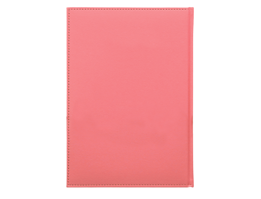 AGENDA ENCUADERNADA LIDERPAPEL CRETA 17X24 CM 2024 DIA PAGINA COLOR ROSA PAPEL 70 GR
