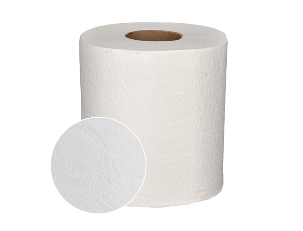 PAPEL SECAMANOS BUNZL GREENSOURCE 2 CAPAS CELULOSA BLANCA 200 MM X 150 MT PAQUETE DE 6 ROLLOS