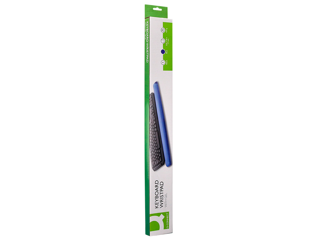 REPOSAMUECAS Q-CONNECT DE GEL PARA TECLADO COLOR AZUL 525X58X17 MM