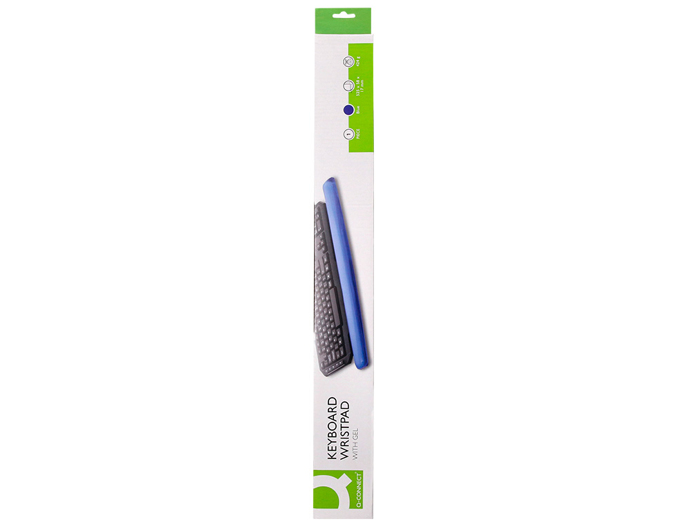 REPOSAMUECAS Q-CONNECT DE GEL PARA TECLADO COLOR AZUL 525X58X17 MM