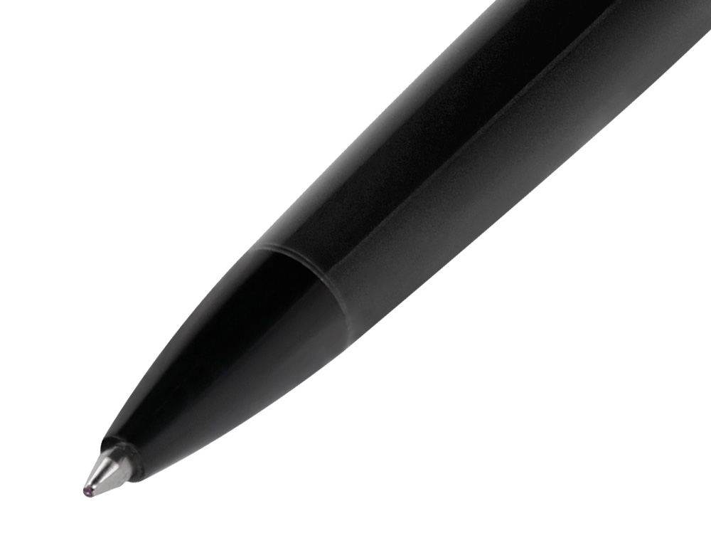 BOLIGRAFO BELIUS TURBO ALUMINIO COLOR NEGRO TINTA AZUL CAJA DE DISEÑO