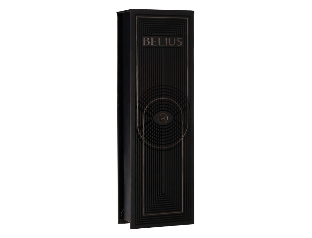 ROLLER BELIUS TURBO ALUMINIO COLOR NEGRO TINTA AZUL CAJA DE DISEO