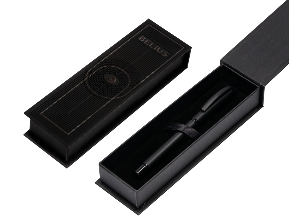 ROLLER BELIUS TURBO ALUMINIO COLOR NEGRO TINTA AZUL CAJA DE DISEO