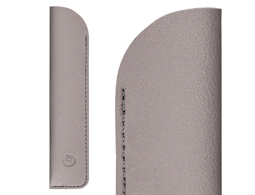 ROLLER Y FUNDA DE SIMILPIEL BELIUS SPACE B COLOR MINIMALISTA GRIS TINTA AZUL CAJA DE DISEÑO